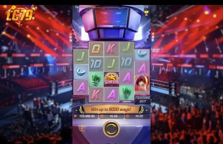 Ảnh bảng biểu tượng & tính năng game Knockout Riches (slot PG) chơi tại LC79