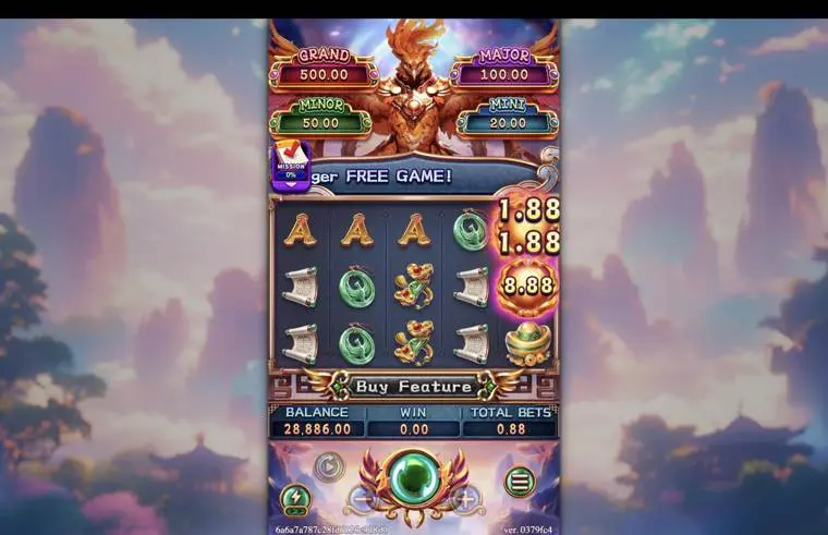 Ảnh bảng biểu tượng & tính năng game PHOENIX FEVER (slot FC) chơi tại LC79