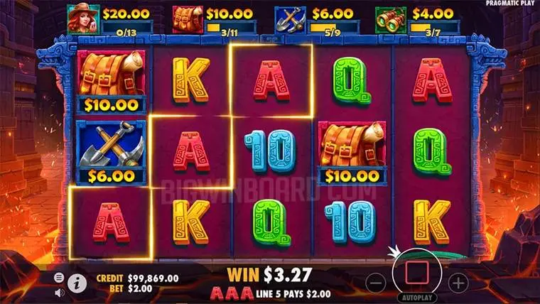 Ảnh màn hình gameplay game Jane Hunter and the Mask of Montezuma (slot PP) chơi tại LC79