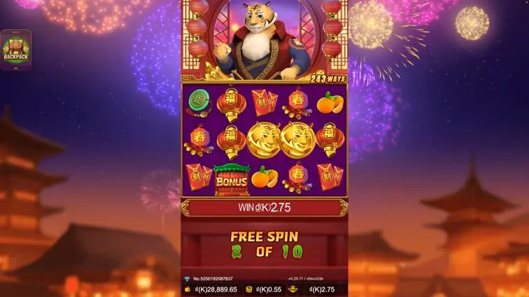 Ảnh bảng biểu tượng & tính năng game Prosperity Tiger (slot JDB) chơi tại LC79