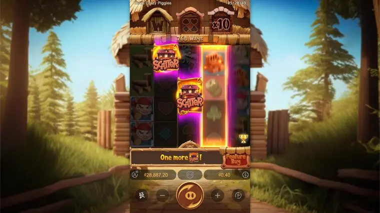 Ảnh màn hình gameplay game Three Crazy Piggies (slot PG) chơi tại LC79