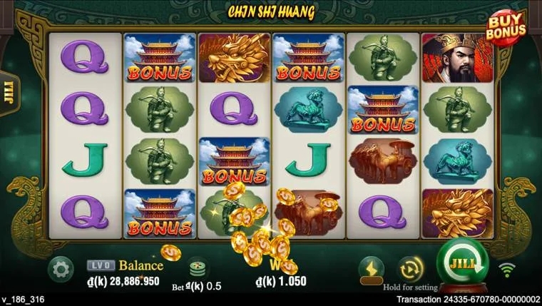Ảnh màn hình gameplay game Chin Shi Huang (slot JILI) chơi tại LC79