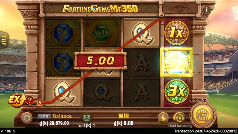 Ảnh màn hình gameplay game Fortune Gems Legend (slot JILI) chơi tại LC79
