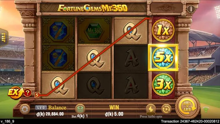 Ảnh bảng biểu tượng & tính năng game Fortune Gems Legend (slot JILI) chơi tại LC79