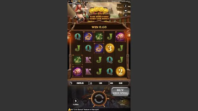 Ảnh giao diện chính game PIRATE'S TREASURE (Kingmidas #KM-SLOT-015) (slot) chơi tại LC79