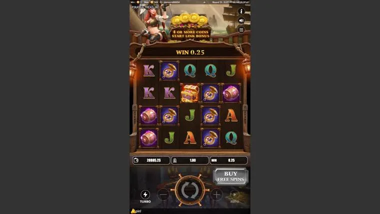 Ảnh màn hình gameplay game PIRATE'S TREASURE (Kingmidas #) (slot) chơi tại LC79