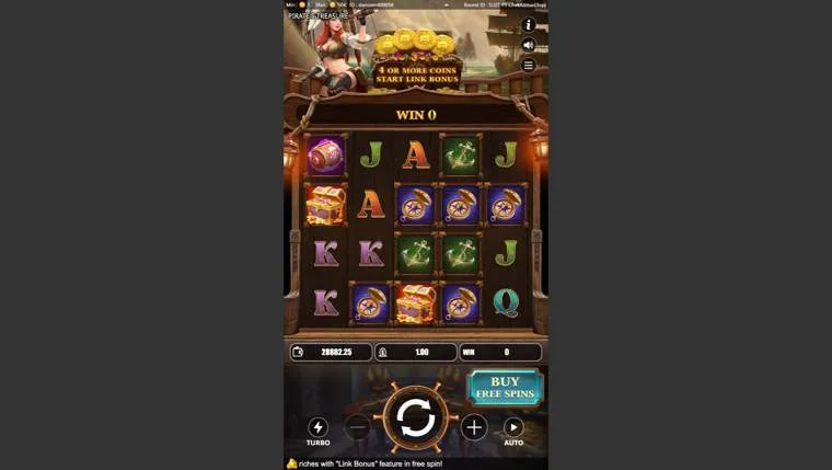 Ảnh bảng biểu tượng & tính năng game PIRATE'S TREASURE (Kingmidas #) (slot) chơi tại LC79