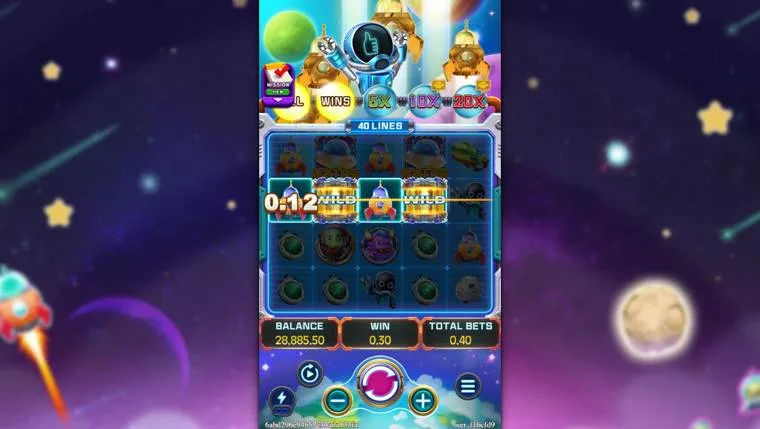 Ảnh màn hình gameplay game WAR OF THE UNIVERSE (slot FC) chơi tại LC79