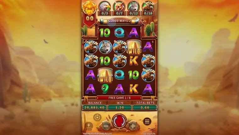 Ảnh giao diện chính game CRAZY BUFFALO (slot FC) chơi tại LC79