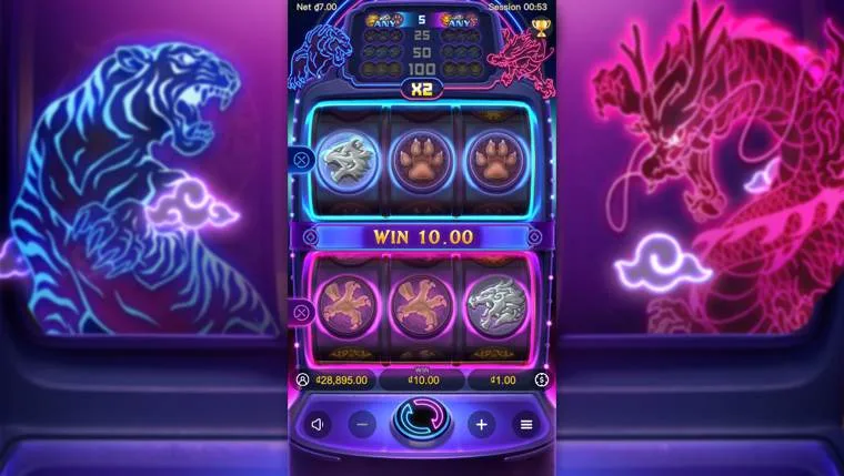 Ảnh màn hình gameplay game Dragon Tiger Luck (slot PG) chơi tại LC79