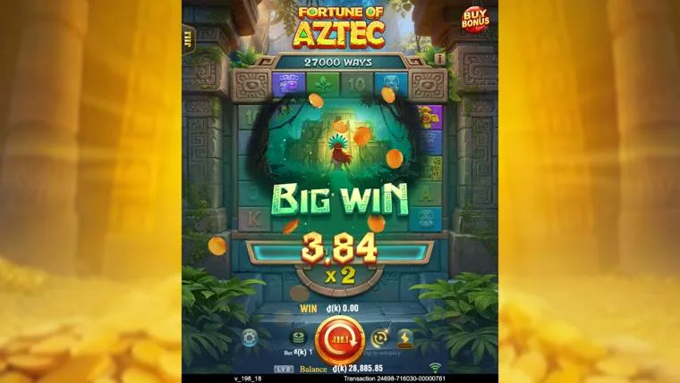 Ảnh giao diện chính game Fortune of Aztec (slot PP) chơi tại LC79