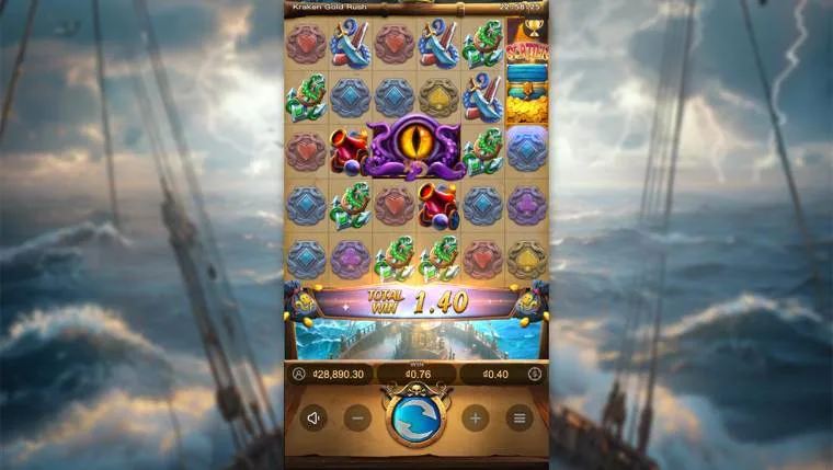Ảnh giao diện chính game Kraken Gold Rush (slot PG) chơi tại LC79