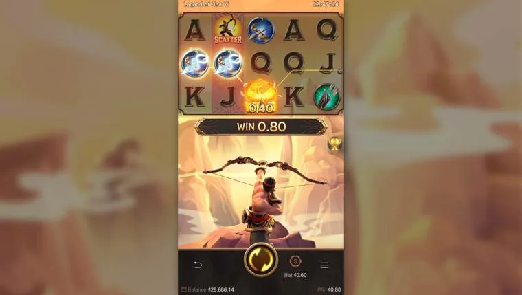 Ảnh màn hình gameplay game Legend of Hou Yi (slot PG) chơi tại LC79