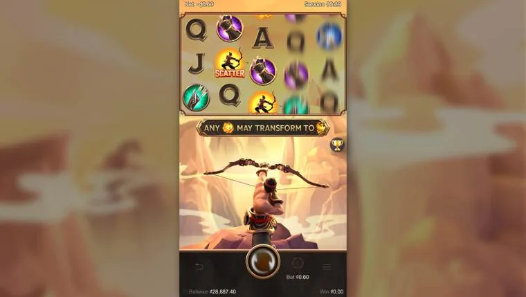 Ảnh bảng biểu tượng & tính năng game Legend of Hou Yi (slot PG) chơi tại LC79