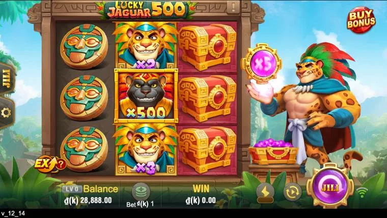 Ảnh giao diện chính game Lucky Jaguar 500 (slot JILI) chơi tại LC79