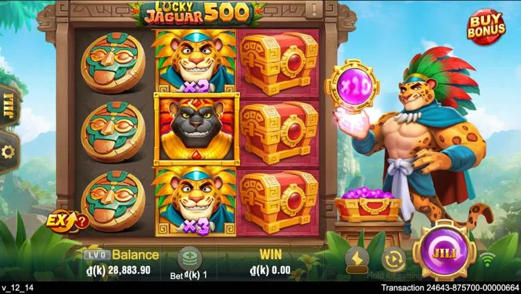 Ảnh màn hình gameplay game Lucky Jaguar 500 (slot JILI) chơi tại LC79