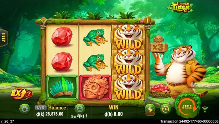Ảnh bảng biểu tượng & tính năng game Lucky Tiger (slot PP) chơi tại LC79