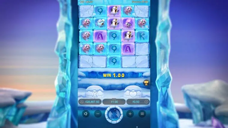 Ảnh giao diện chính game The Great Icescape (slot PG) chơi tại LC79