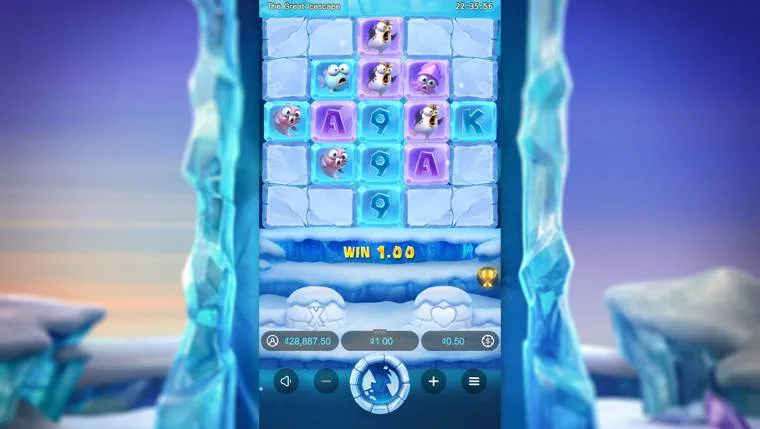 Ảnh bảng biểu tượng & tính năng game The Great Icescape (slot PG) chơi tại LC79